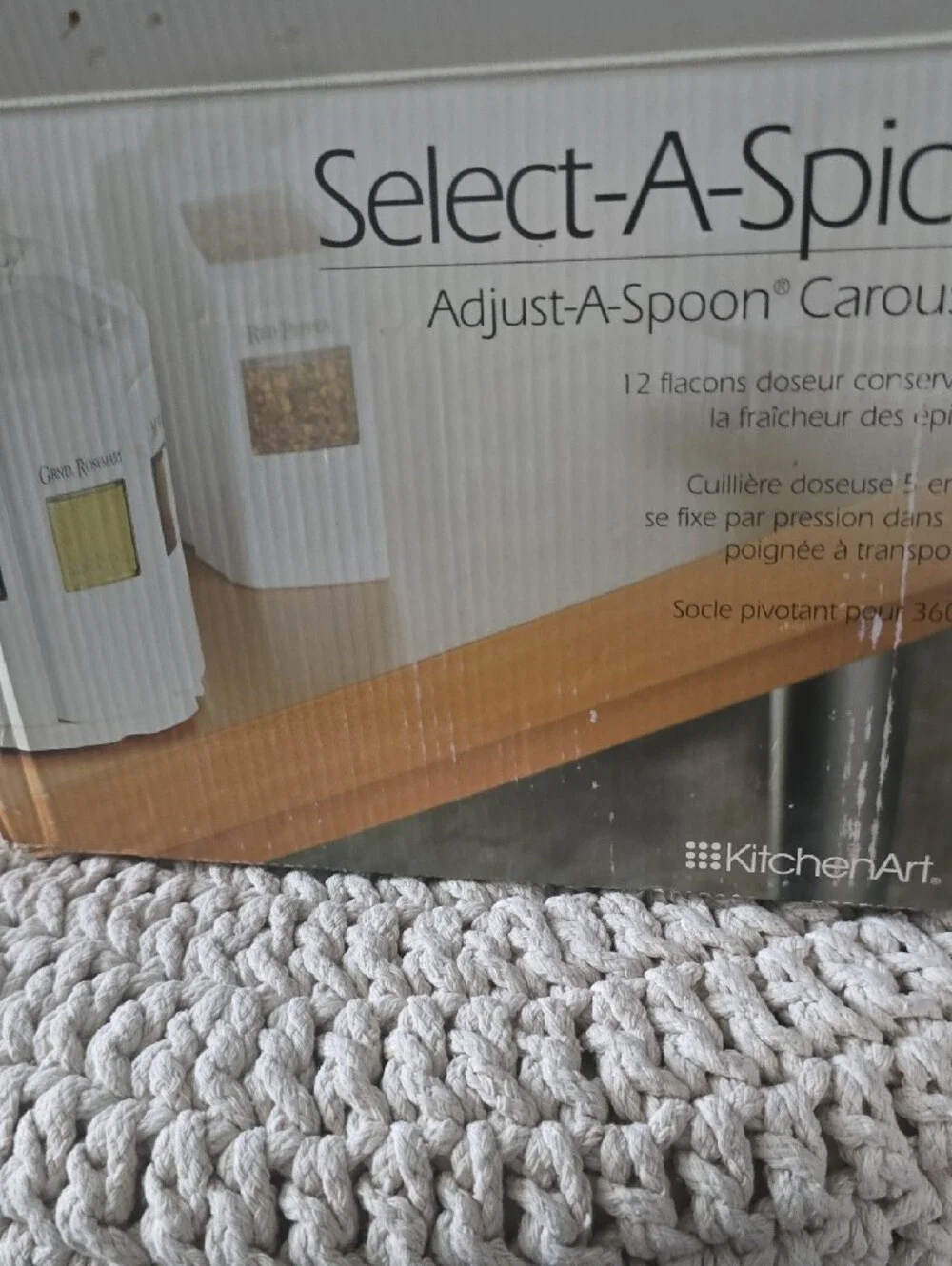 KitchenArt Select-A-Spice Rotating Spice Rack - White